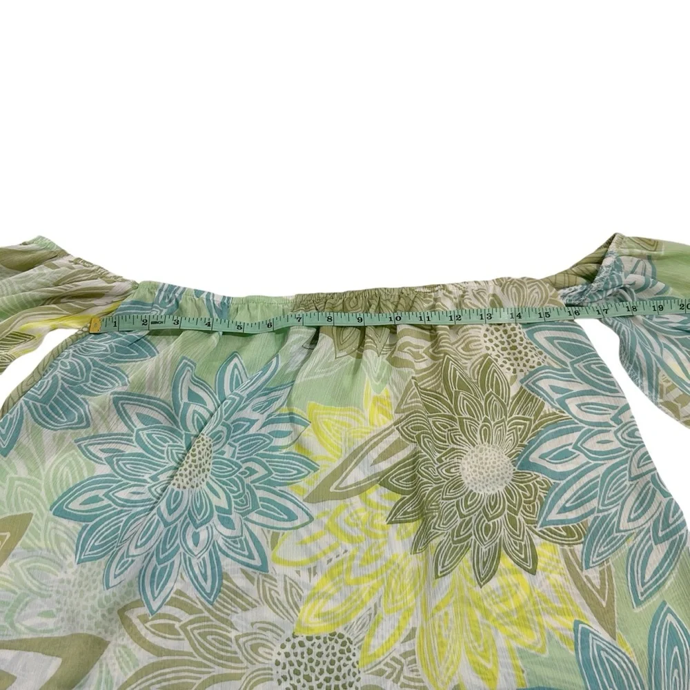 MTS Small Off Shoulder Multicolor Floral Print Blouse